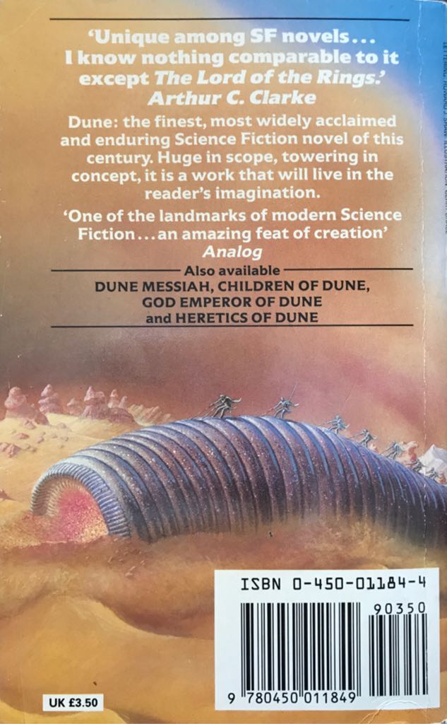 Dune - Frank Herbert (Hodder And Staughton - Velo Bind) book collectible [Barcode 9780450011849] - Main Image 2