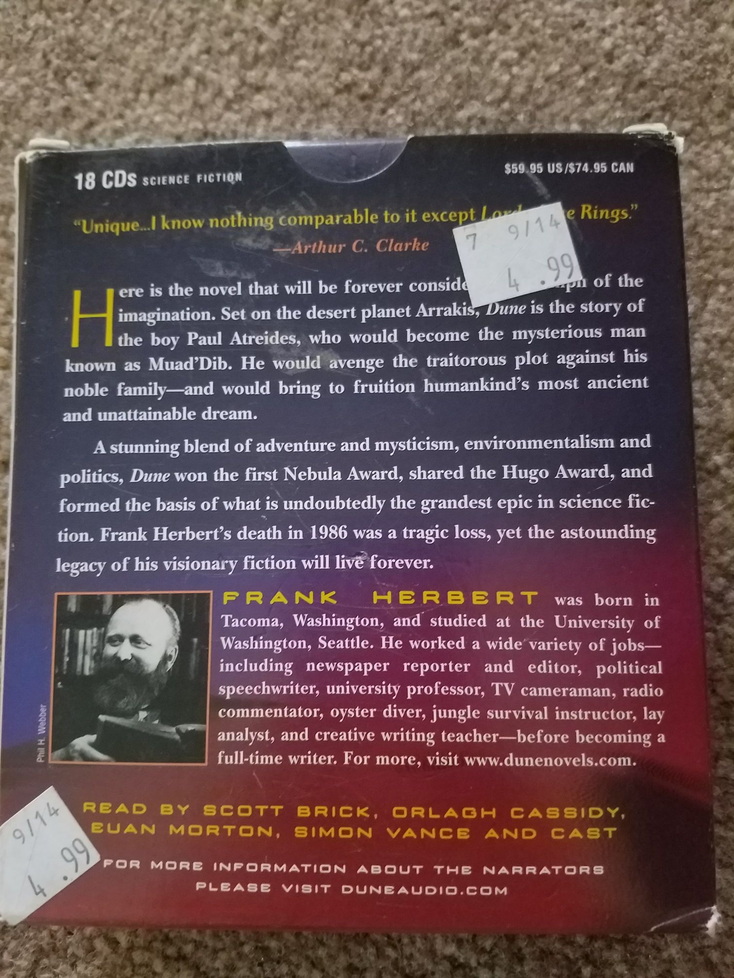 Dune: Book One In The Dune Chronicles - Frank Herbert (Macmillan Audio) book collectible [Barcode 9781427201430] - Main Image 2