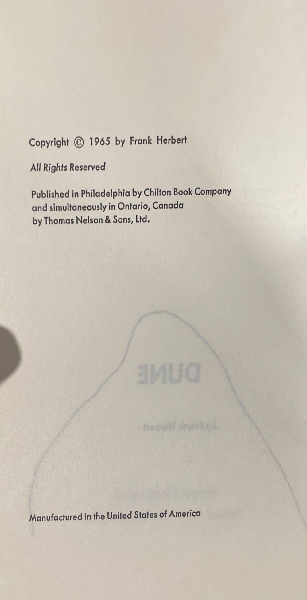 Dune - Frank Herbert (Chilton Book Co - Hardcover) book collectible [Barcode 9782266008563] - Main Image 3