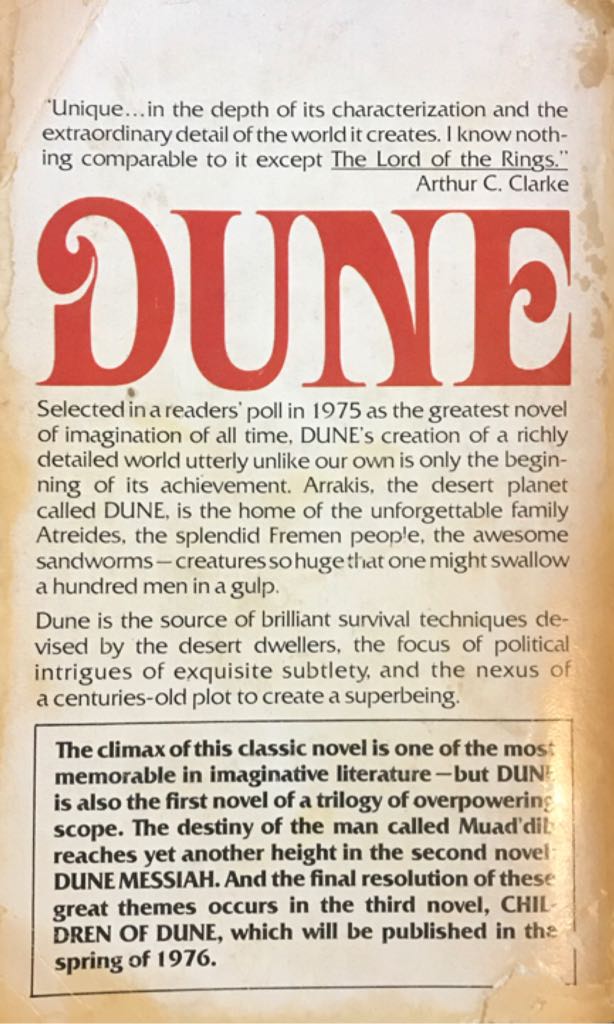 Dune - Frank Herbert (Berkley Medallion Books - Paperback) book collectible - Main Image 2