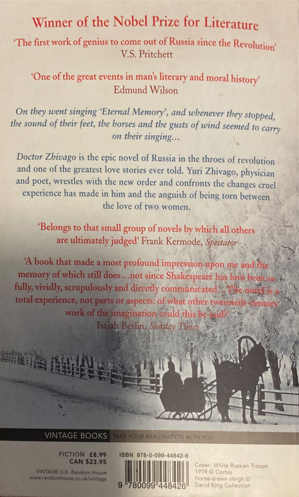 Doctor Zhivago - Pasternak Boris (Vintage - Paperback) book collectible [Barcode 9780099448426] - Main Image 2