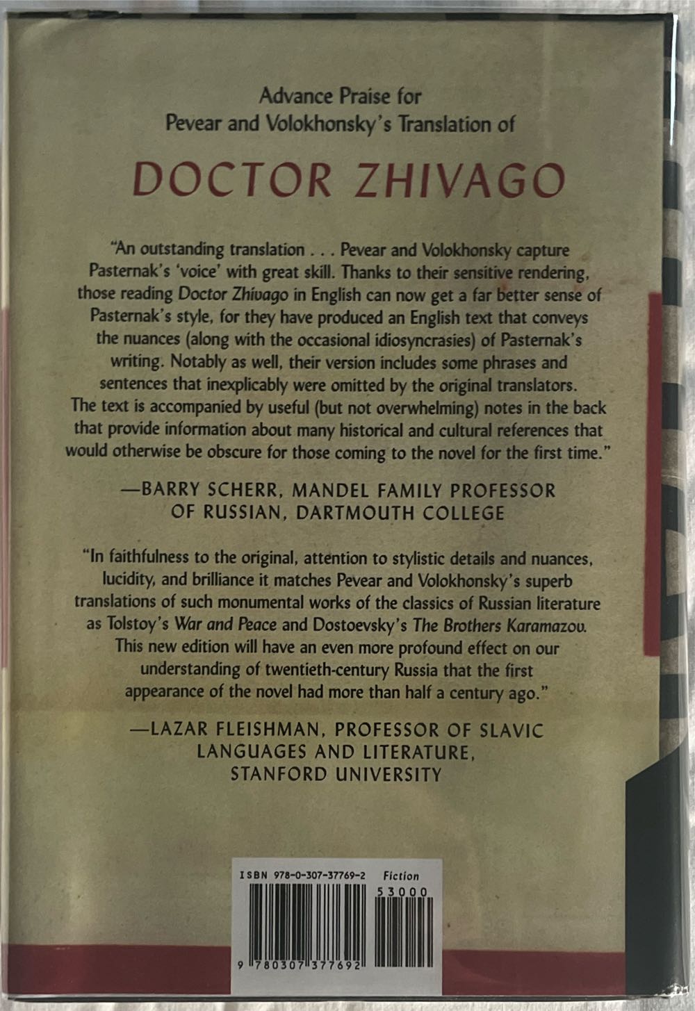 Doctor Zhivago - Boris Pasternak (Pantheon Books - Hardcover) book collectible [Barcode 9780307377692] - Main Image 2