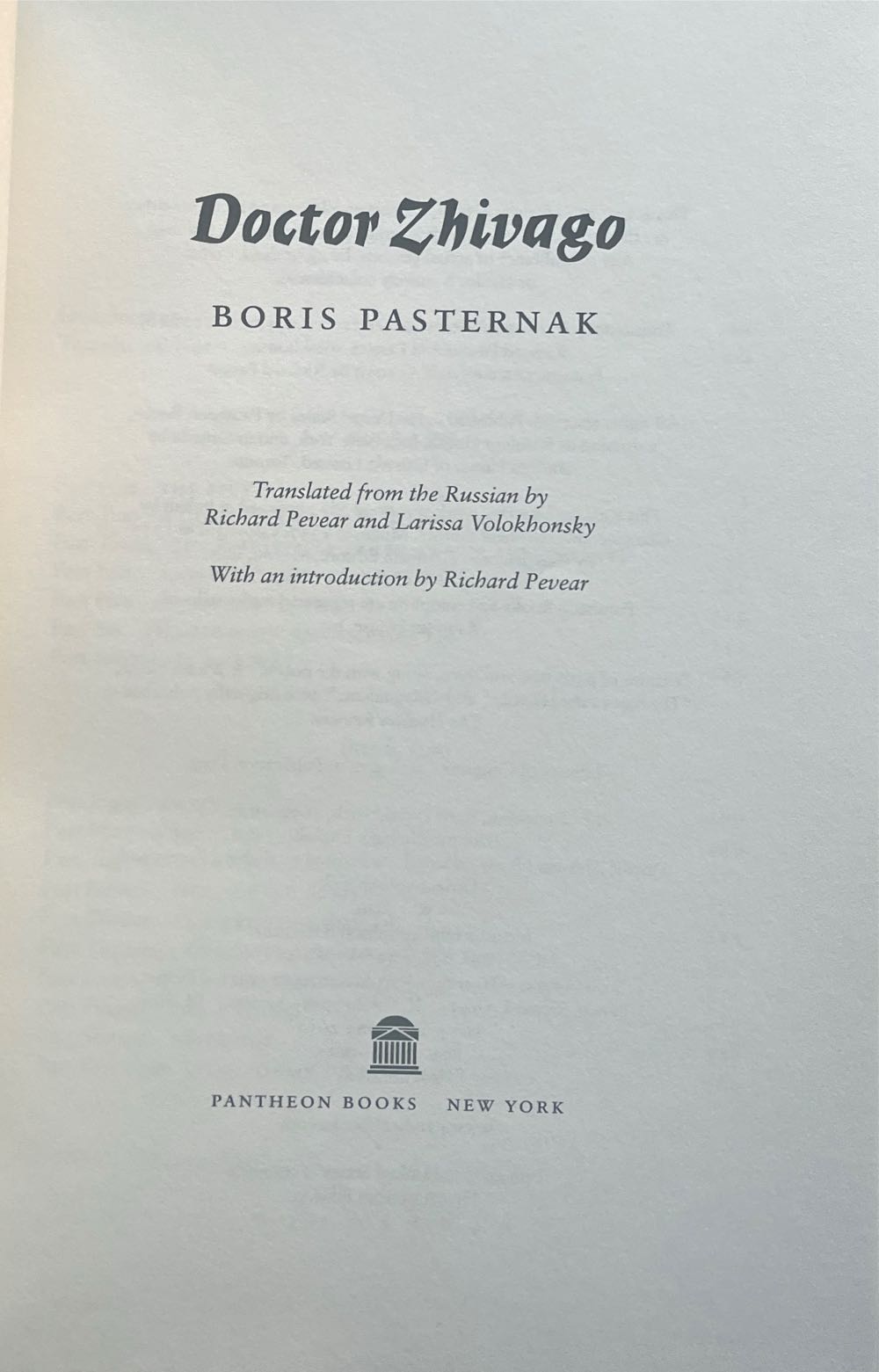 Doctor Zhivago - Boris Pasternak (Pantheon Books - Hardcover) book collectible [Barcode 9780307377692] - Main Image 4