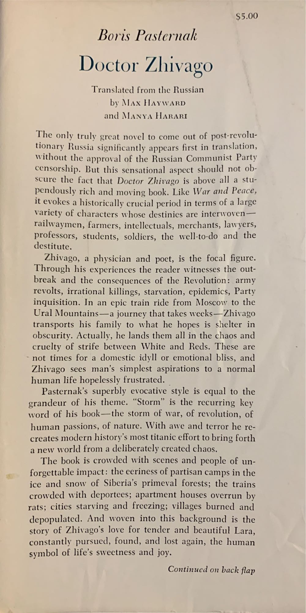 Doctor Zhivago - Boris Pasternak (Collins and Harvill Press - Hardcover) book collectible - Main Image 3