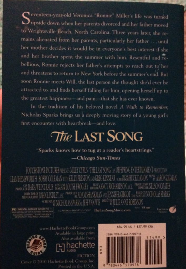 The Last Song  book collectible - Main Image 2