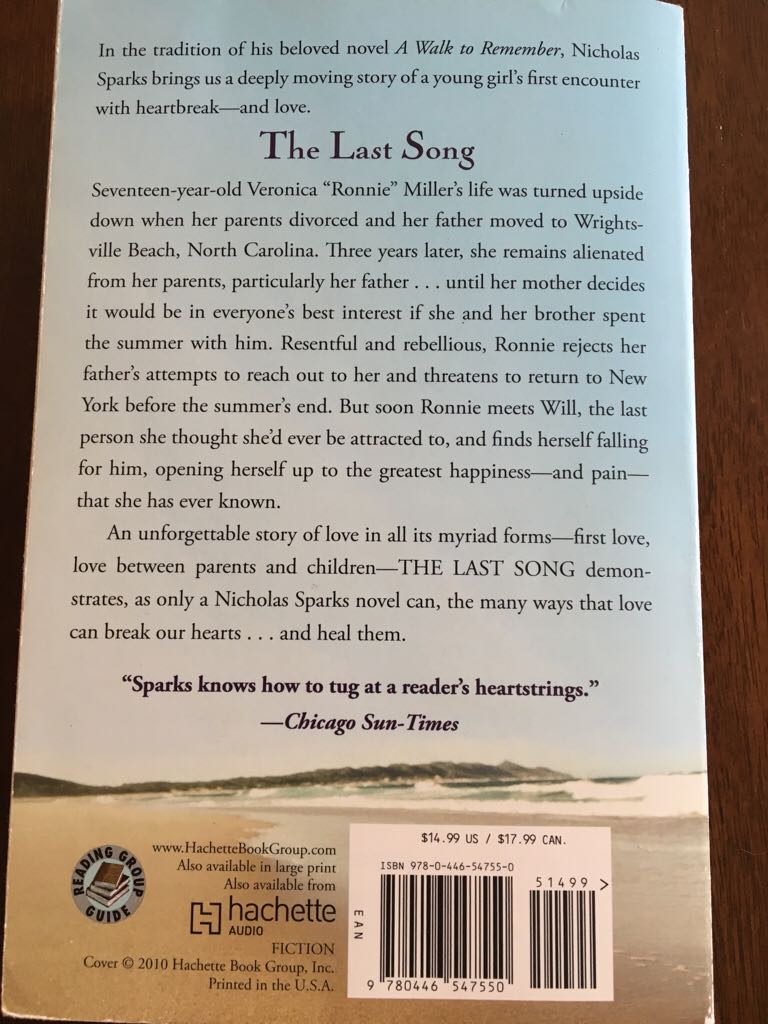 The Last Song  book collectible - Main Image 2