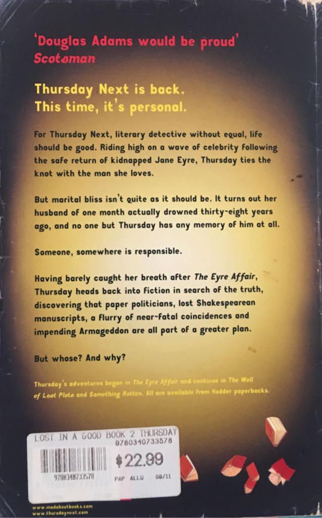 Lost in a Good Book - Jasper Fforde (Hodder Paperback - Paperback) book collectible [Barcode 9780340733578] - Main Image 2