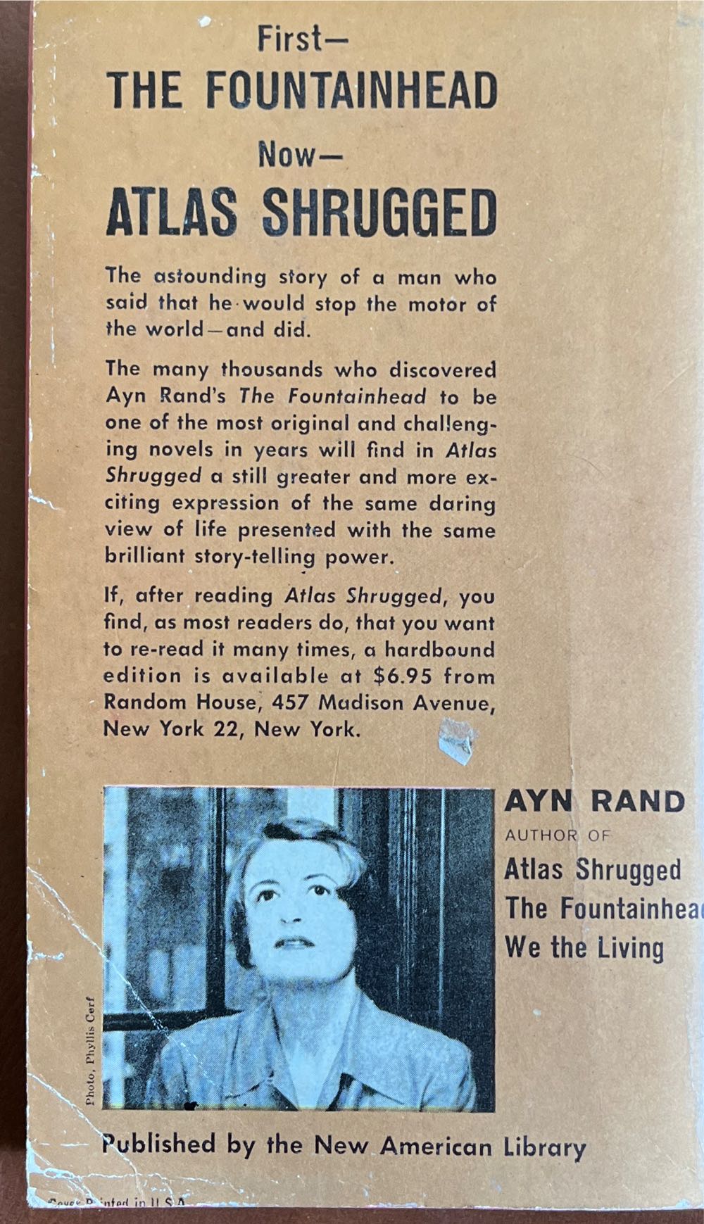 Atlas Shrugged - Ayn Rand (A Signet Book - Paperback) book collectible - Main Image 2