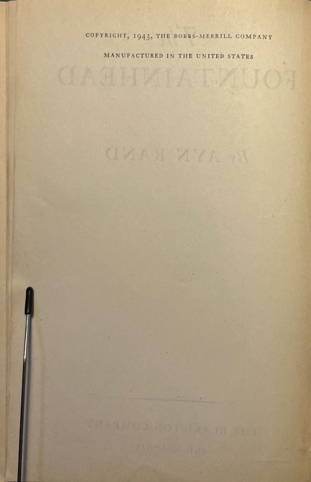 The Fountainhead - Ayn Rand (The Bobbs-Merrill Company - Hardcover) book collectible - Main Image 6