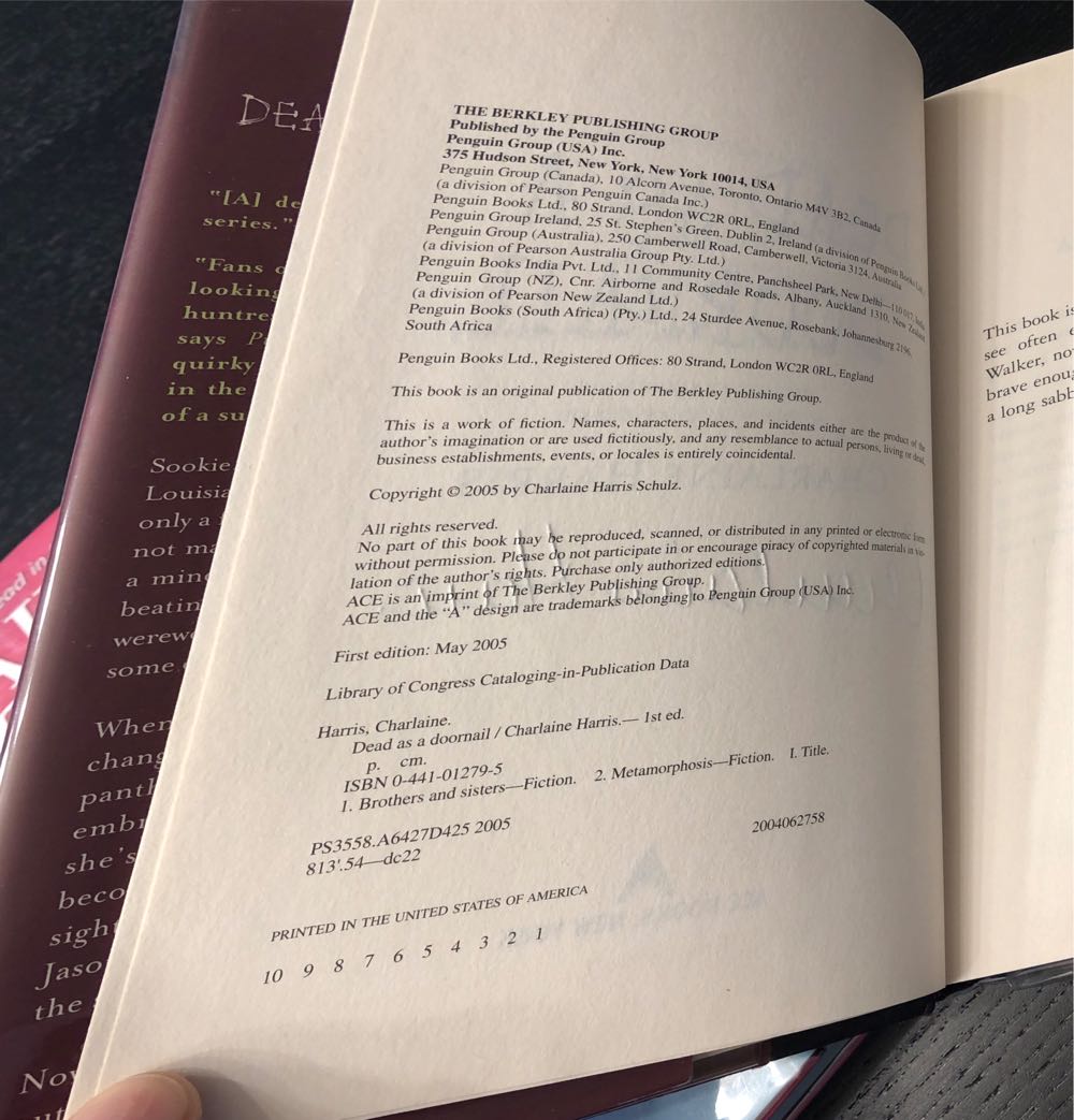 CH- 5 Dead as a Doornail - Charlaine Harris (Ace Books - Hardcover) book collectible [Barcode 9780441012794] - Main Image 3