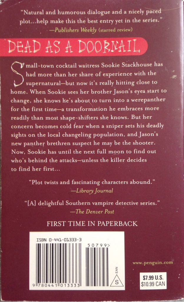 5. Dead as a Doornail - Charlaine Harris (ACE Fantasy - Paperback) book collectible [Barcode 9780441013333] - Main Image 2