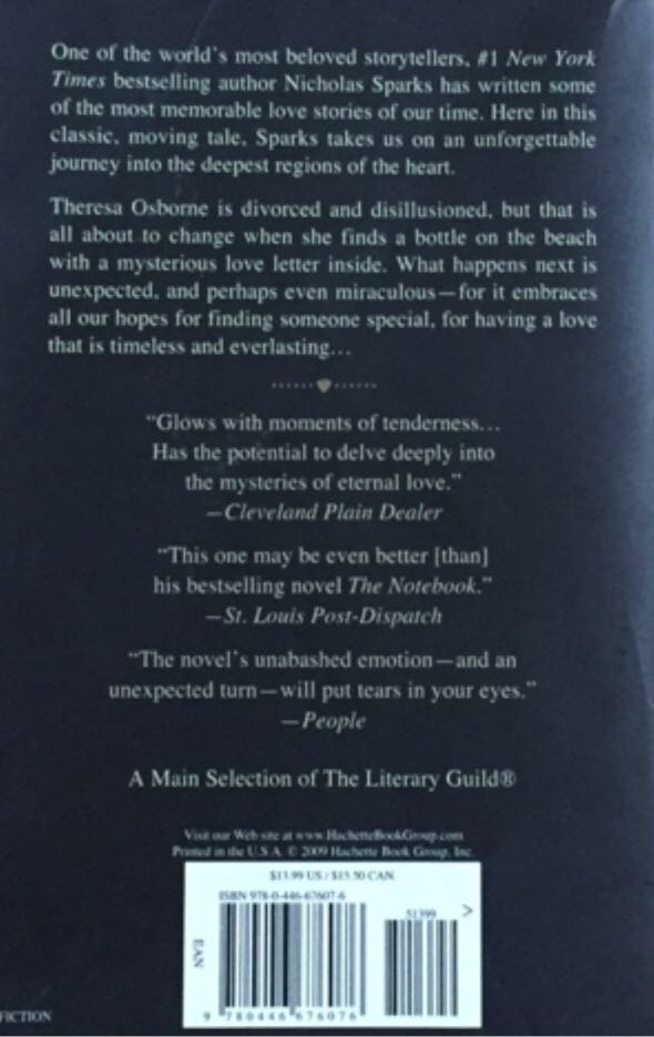 Message in a Bottle - Ellis, Julie (Grand Central Publishing - Paperback) book collectible - Main Image 2