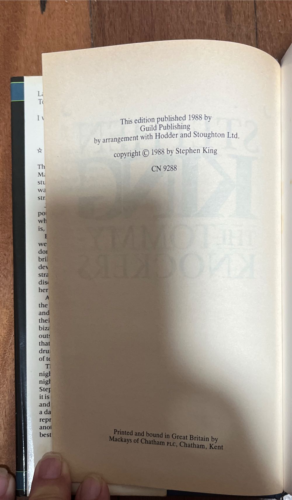 The Tommyknockers - Stephen King (Guild Publishing - Hardcover) book collectible - Main Image 4