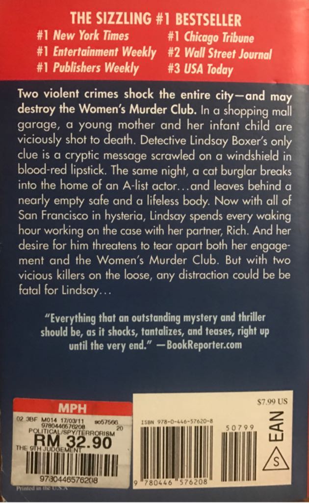 The 9th Judgment - James Patterson (Paperback) book collectible [Barcode 9780446576208] - Main Image 2