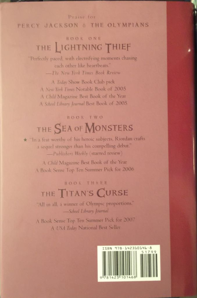 The Battle of the Labyrinth - Rick Riordan (Disney / Hyperion Books - Hardcover) book collectible [Barcode 9781423101468] - Main Image 2