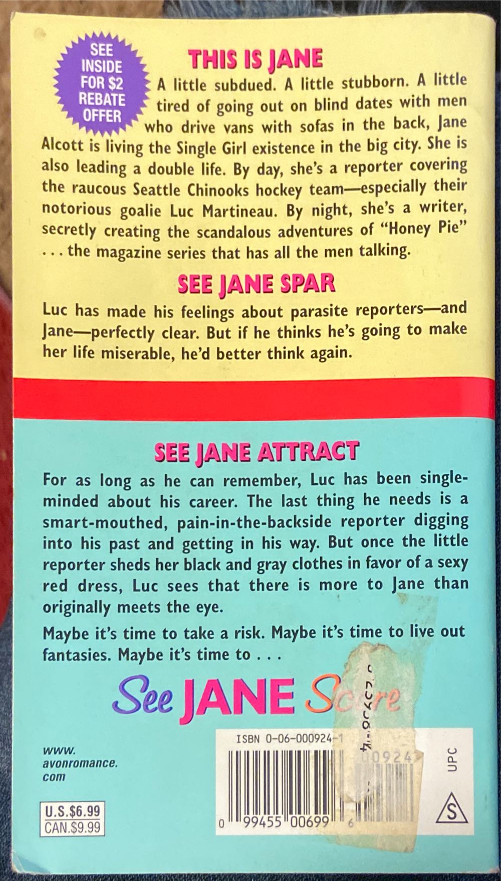 See Jane Score - Rachel Gibson (Avon Books - Paperback) book collectible [Barcode 9780060009243] - Main Image 2