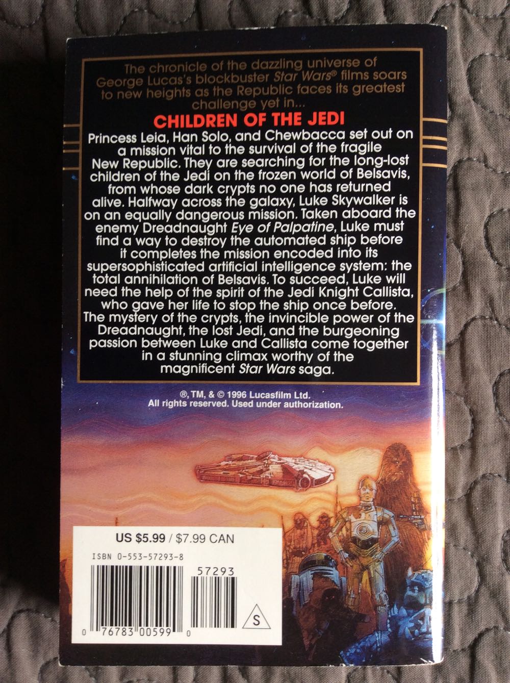 Children of the Jedi - Barbara Hambly (Lucasbooks - Paperback) book collectible [Barcode 9780553572933] - Main Image 2