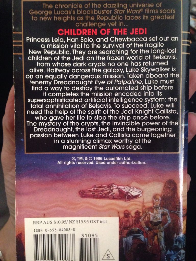 Children of the Jedi - Barbara Hambly (Bantam Books - Paperback) book collectible [Barcode 9780553840087] - Main Image 2