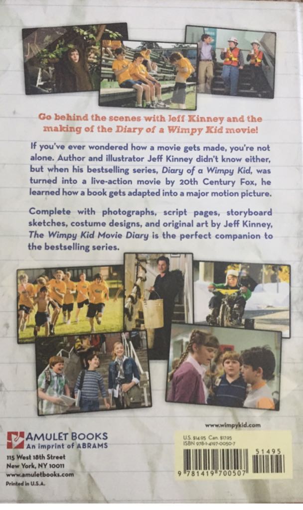 The Wimpy Kid Movie Diary - Jeff Kinney (Amulet - Hardcover) book collectible [Barcode 9781419700507] - Main Image 2