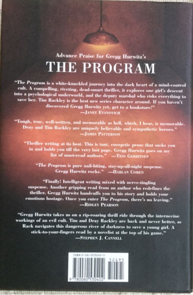 The Program - Gregg Hurwitz (William Morrow (HarperCollins) - Hardcover) book collectible [Barcode 9780060530402] - Main Image 2