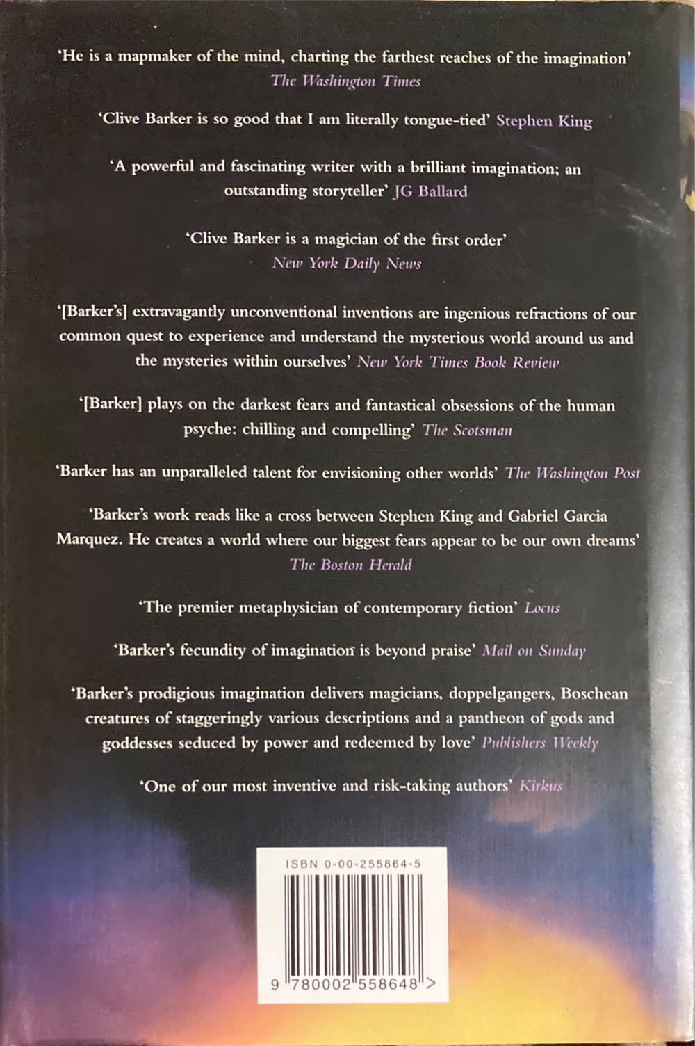 Coldheart Canyon - Clive Barker (Harper Collins - Hardcover) book collectible [Barcode 9780002558648] - Main Image 2