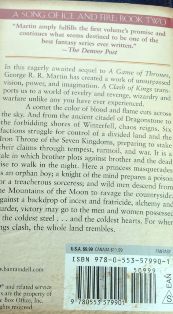 A Clash of Kings - George R. book collectible - Main Image 2