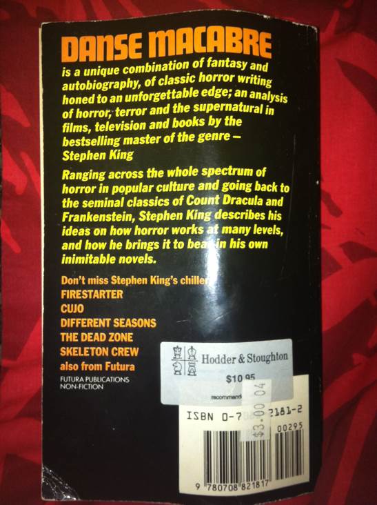 Danse Macabre - Stephen King (Paperback) book collectible [Barcode 0708821812] - Main Image 2