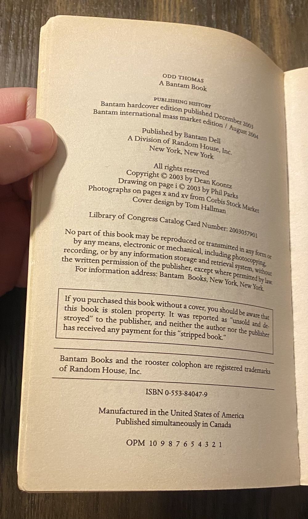 Odd Thomas - Dean Koontz (Bantam Books - Trade Paperback) book collectible [Barcode 9780553840476] - Main Image 4