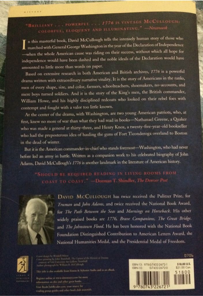 1776 - David McCullough (Simon & Schuster - Paperback) book collectible [Barcode 9780743226721] - Main Image 2