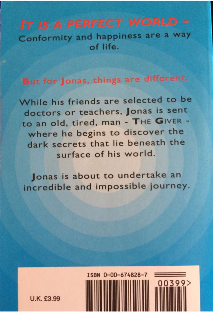 The Giver - Lois Lowry book collectible [Barcode 9780006748281] - Main Image 2