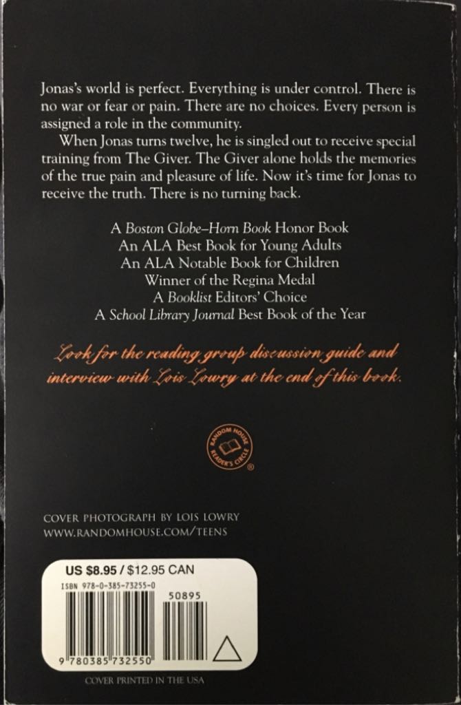 The Giver - Lois Lowry (Laurel-Leaf Books - Paperback) book collectible [Barcode 9780385732550] - Main Image 2