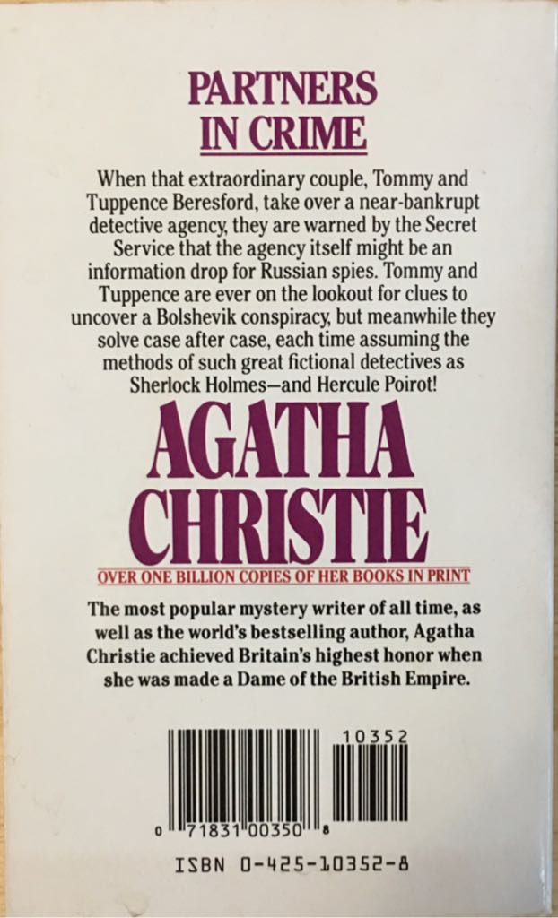 Partners in Crime - Agatha Christie (Berkley Books - Paperback) book collectible - Main Image 2