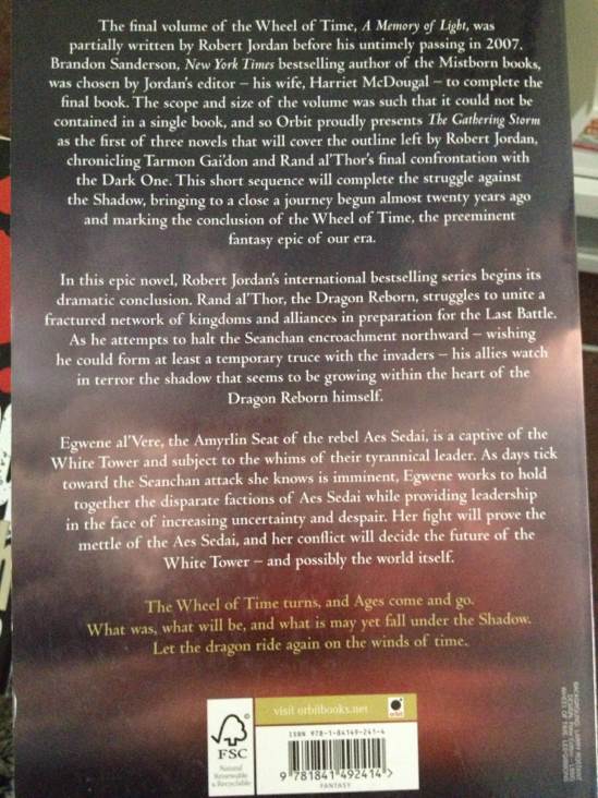 The Gathering Storm - Robert Jordan (Tor - Hardcover) book collectible [Barcode 9781841492414] - Main Image 2