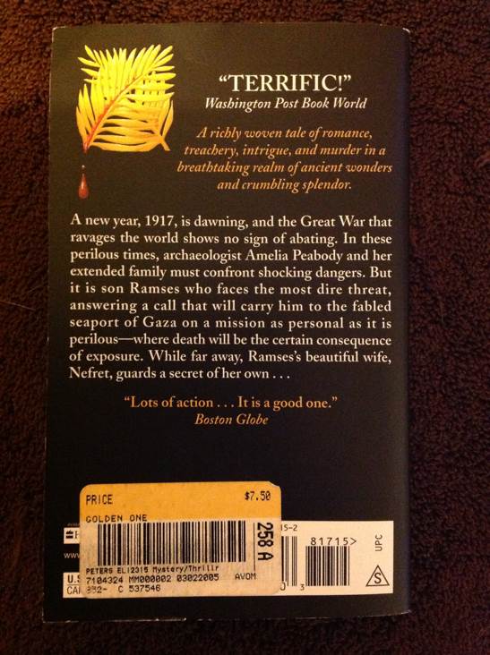 The Golden One - Elizabeth Peters (Avon - Paperback) book collectible [Barcode 9780380817153] - Main Image 2