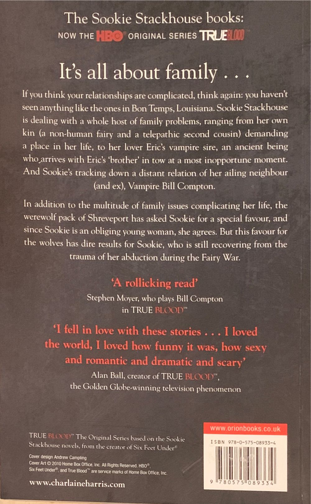 True Blood 10-Dead in the Family - Charlaine Harris (Victor Gollancz - Trade Paperback) book collectible [Barcode 9780575089334] - Main Image 2