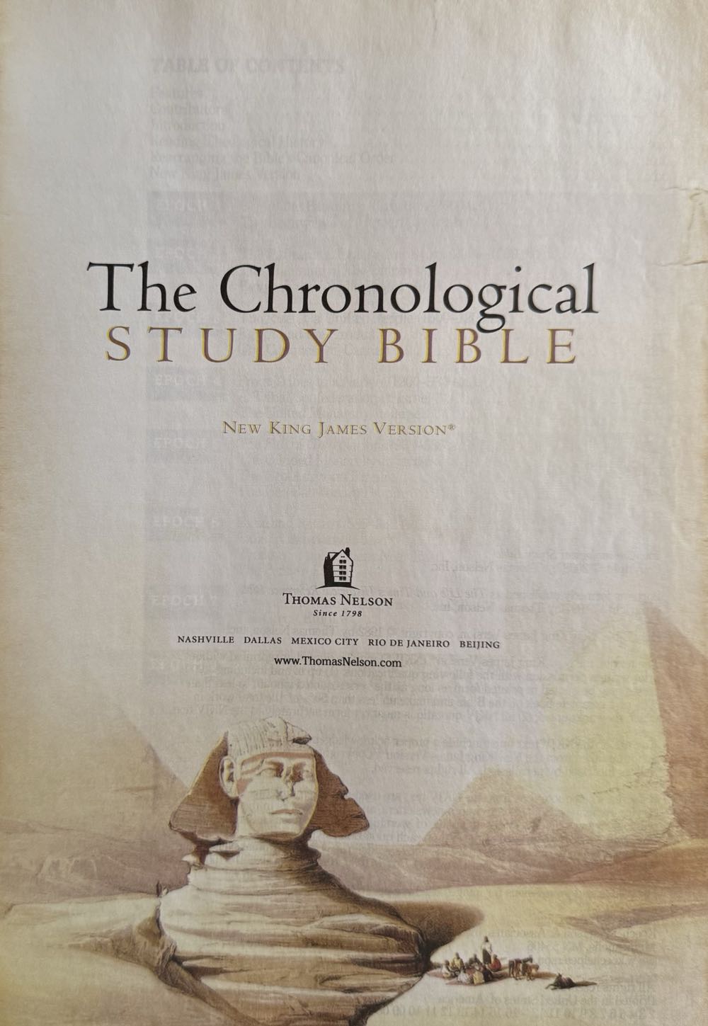 The Chronological Study Bible: New King James Version - Thomas Nelson (Thomas Nelson - Calf-Binding) book collectible [Barcode 9780718020699] - Main Image 2
