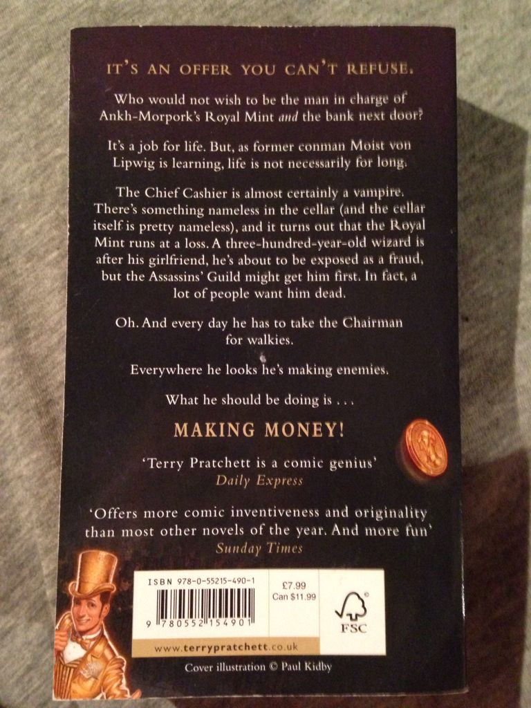 Making Money (Discworld, #36) - Terry (Corgi Books - Paperback) book collectible [Barcode 9780552154901] - Main Image 2