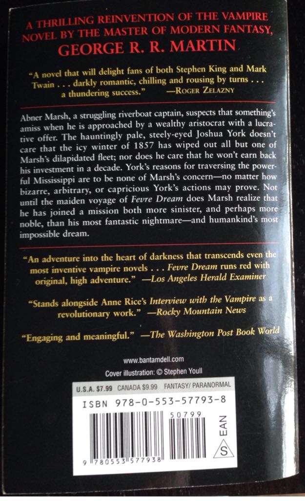 Fevre Dream - George R.R. Martin (Bantam Books - Paperback) book collectible [Barcode 9780553577938] - Main Image 2