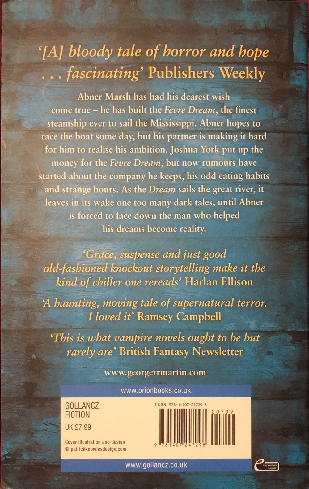 Fevre Dream - George R. R. Martin (Gollancz - Paperback) book collectible [Barcode 9781407247298] - Main Image 2