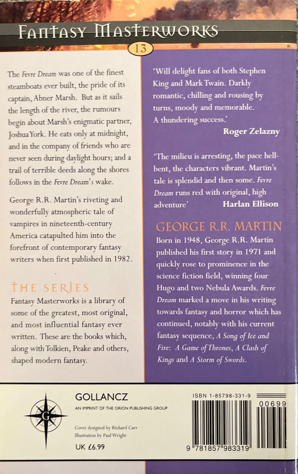 Fevre Dream - George R. R. Martin (Orion Publishing Group) book collectible [Barcode 9781857983319] - Main Image 2