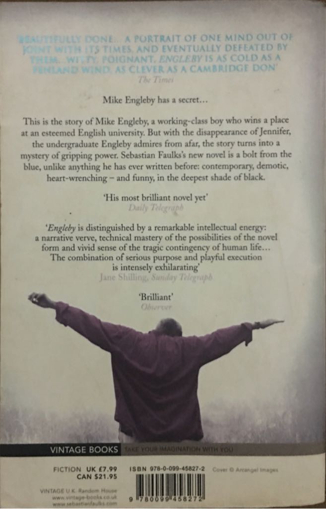 Engleby - Sebastian Faulks (Vintage - Paperback) book collectible [Barcode 9780099458272] - Main Image 2