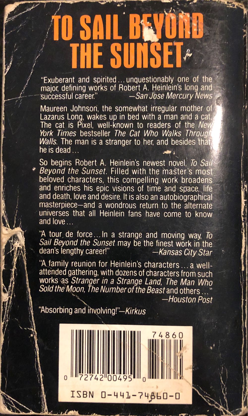 To Sail Beyond the Sunset - Robert A. Heinlein (Ace Books - Paperback) book collectible [Barcode 9780441748600] - Main Image 2