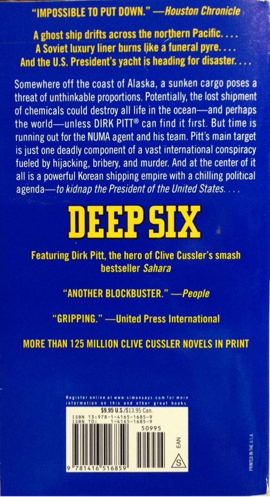 Deep Six - Clive Cussler (- Paperback) book collectible [Barcode 9781416516859] - Main Image 2