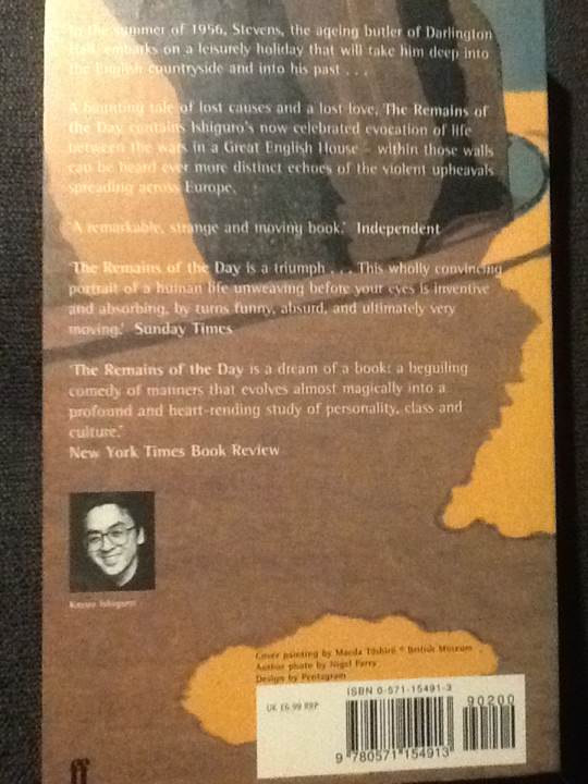 The Remains of the Day  (Faber and Faber - Paperback) book collectible - Main Image 2