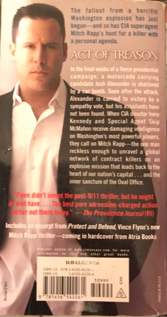 Act of Treason - Vince Flynn (Atria/Emily Bestler Books - Paperback) book collectible [Barcode 9781416542261] - Main Image 2
