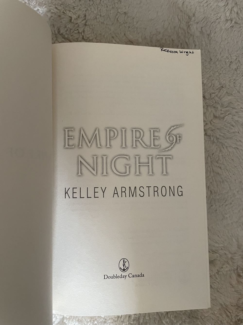Empire of Night - Kelley Armstrong (Doubleday Canada Limited - Paperback) book collectible [Barcode 9780385672030] - Main Image 4