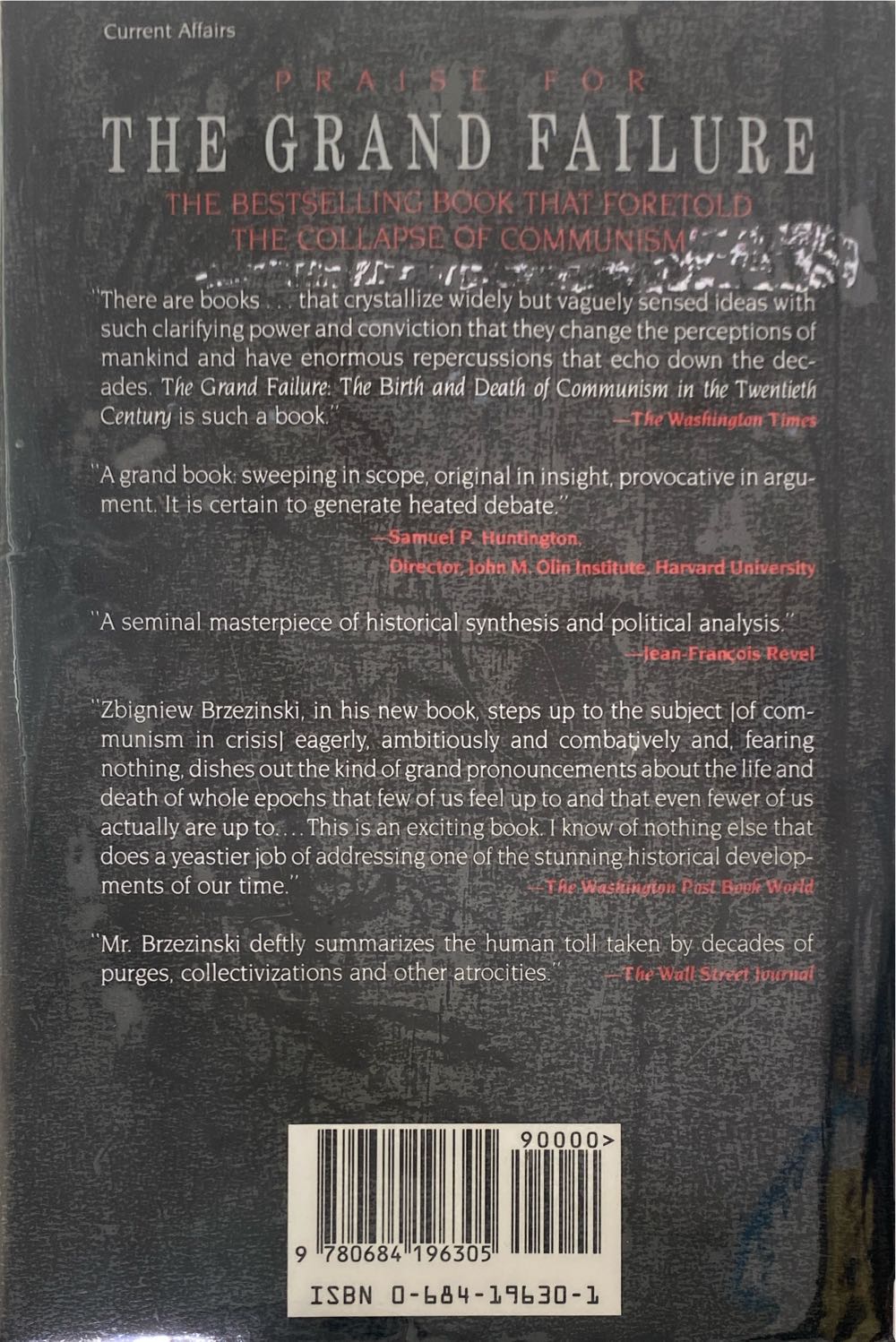 Out of Control: Global Turmoil On The Eve Of The 21st Century - Zbigniew Brzezinski (Charles Scribner’s Sons - Hardcover) book collectible [Barcode 9780684196305] - Main Image 2