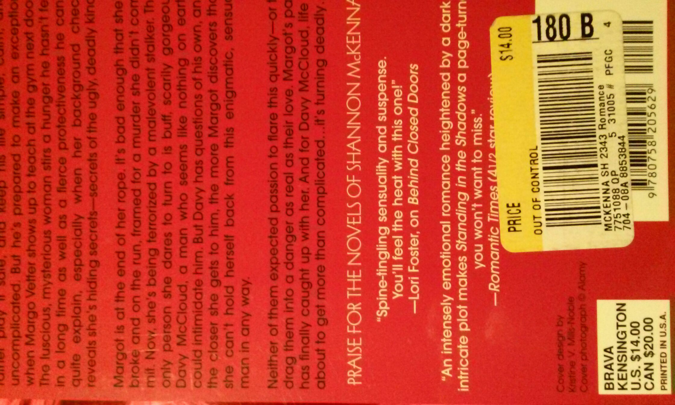 Out of Control - Brockmann (Brava - Trade Paperback) book collectible [Barcode 9780758205629] - Main Image 2