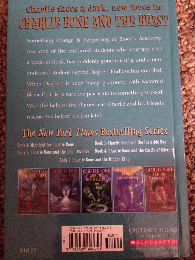 Children Of The Red King #6: Charlie Bone and the Beast - Jenny Nimmo (Orchard Books - Hardcover) book collectible [Barcode 9780439846653] - Main Image 2