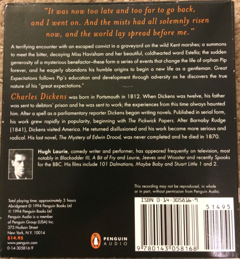 Great Expectations - Charles Dickens (Eddie Izzard - Audiobook) book collectible [Barcode 9780143058168] - Main Image 2